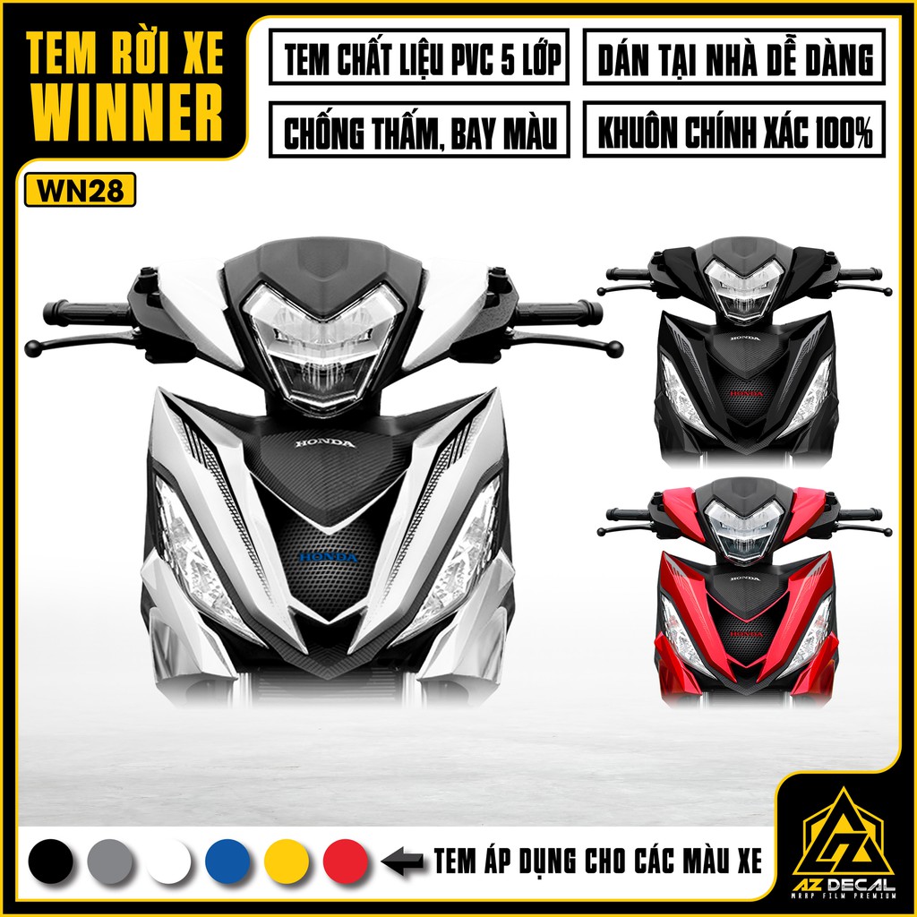 Tem Xe Winner 150 Mẫu Matrix 6Speed | WN28 | Tem Rời Xe Máy Chống Nước, Chống Bay Màu