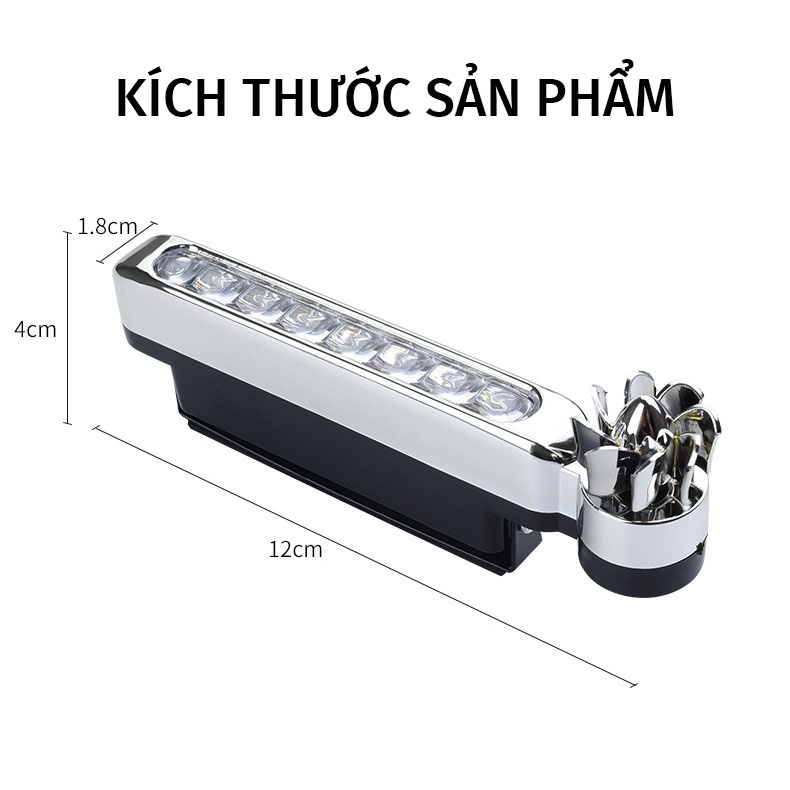 Đèn độ xe ô tô, xe máy, đèn led năng lượng gió tự động sáng, đèn gắn trang trí ô tô, xe máy tự sáng khi xe di chuyển