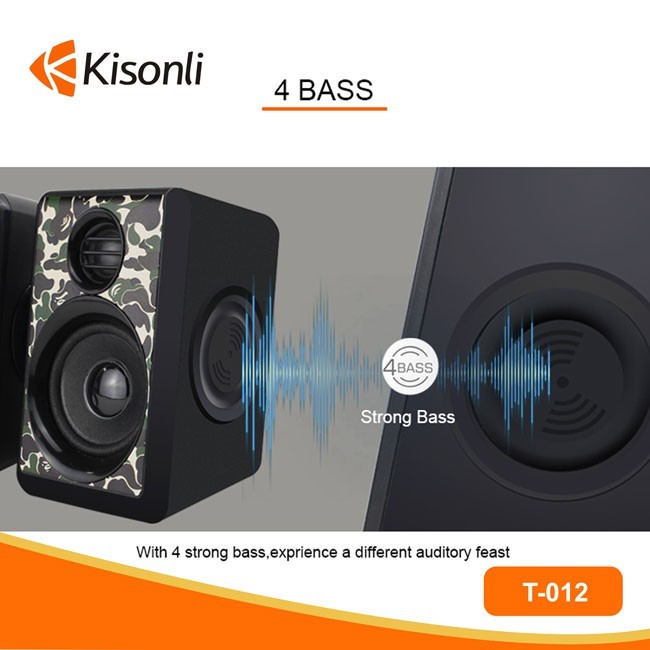 MẪU MỚI - Loa USB 2.0 Kisonli T-012 4 bass Âm Thanh Chuẩn - BH 12T