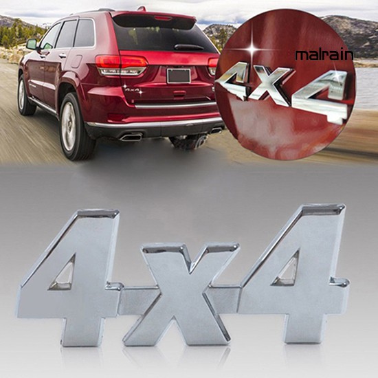 【VIP】Car Metal 3D 4x4 Displacement Badge Truck Auto Motor Sticker Decoration Decal