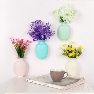 Bình hoa silicone 7 màu treo tường trang trí nhà tắm