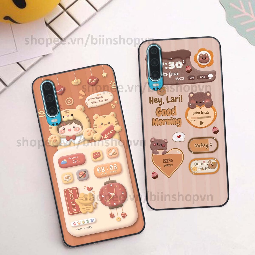 Ốp Huawei P30 / P30 Pro in 3D icon gấu nổi siêu xinh, siêu đáng yêu, cá tính phong cách