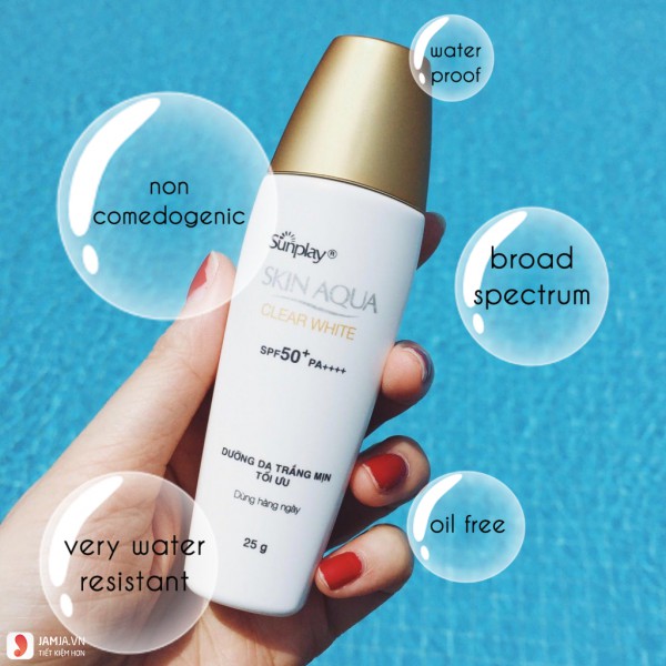 kem Chống Nắng Dưỡng Da Trắng Mịn Sunplay Skin Aqua Clear White SPF50++, PA++++25gr