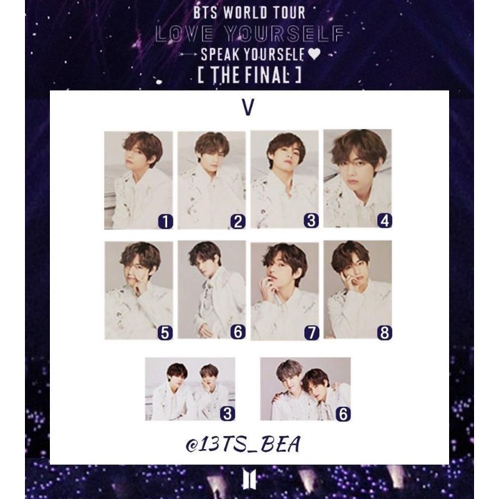 [OFFICIAL MERCH] BTS ẢNH MINICARD SY THE FINAL (8C/1 MEM)