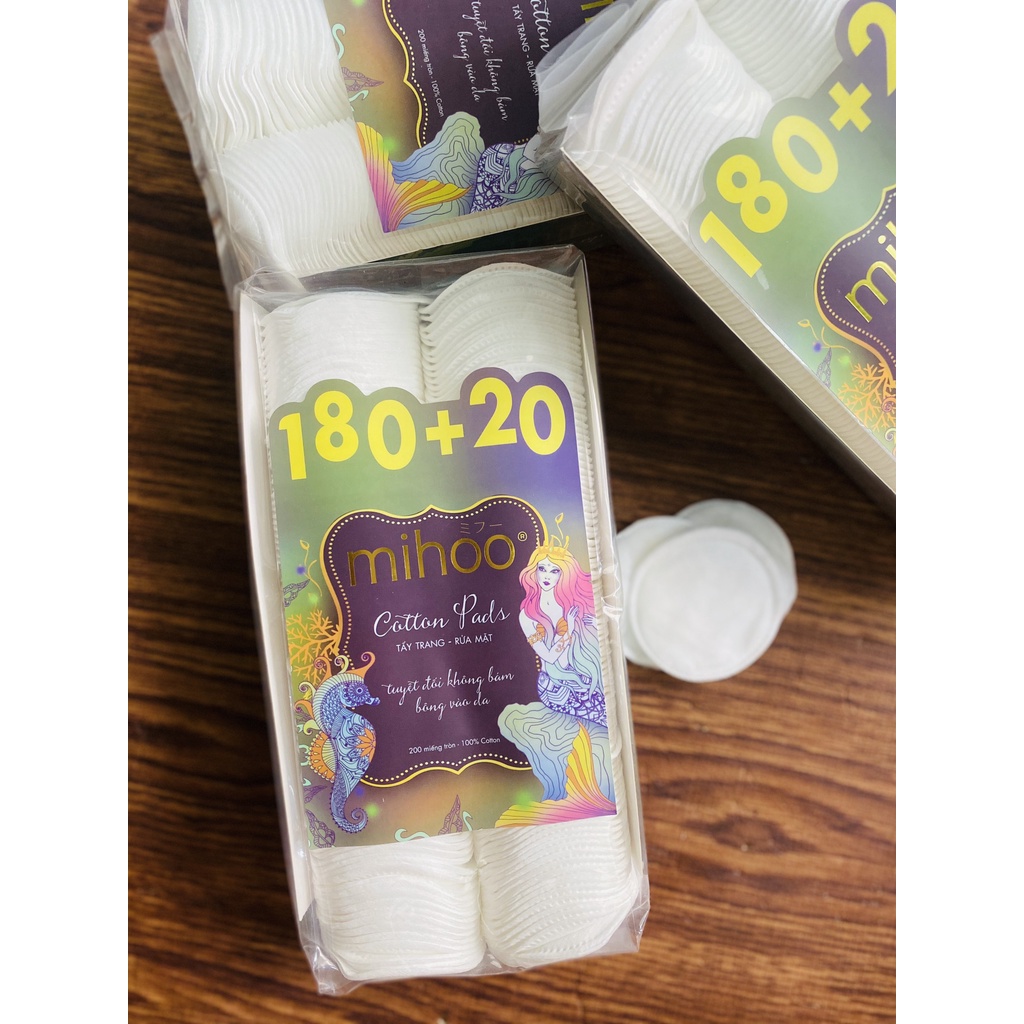BÔNG TẨY TRANG HÀN QUỐC MIHOO CHÍNH HÃNG - KHÔNG XƠ - MỀM MỊN