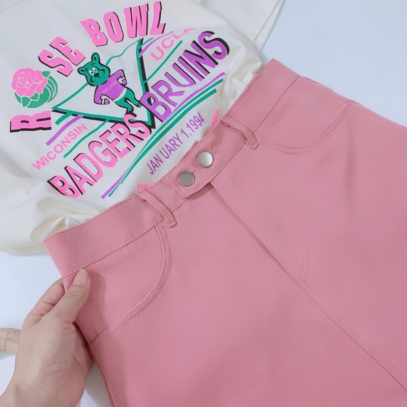 [Mã WASTCOOL giảm 15% tối đa 50K đơn 99K] BNU63 - SET ÁO PHÔNG CHỮ + CHÂN VÁY HỒNG NỮ | BigBuy360 - bigbuy360.vn