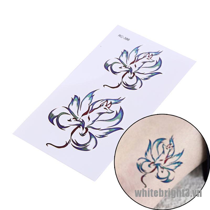 Bộ 3 Hình Xăm Dán Chống Thấm Nước Hình Cáo Độc Đáo