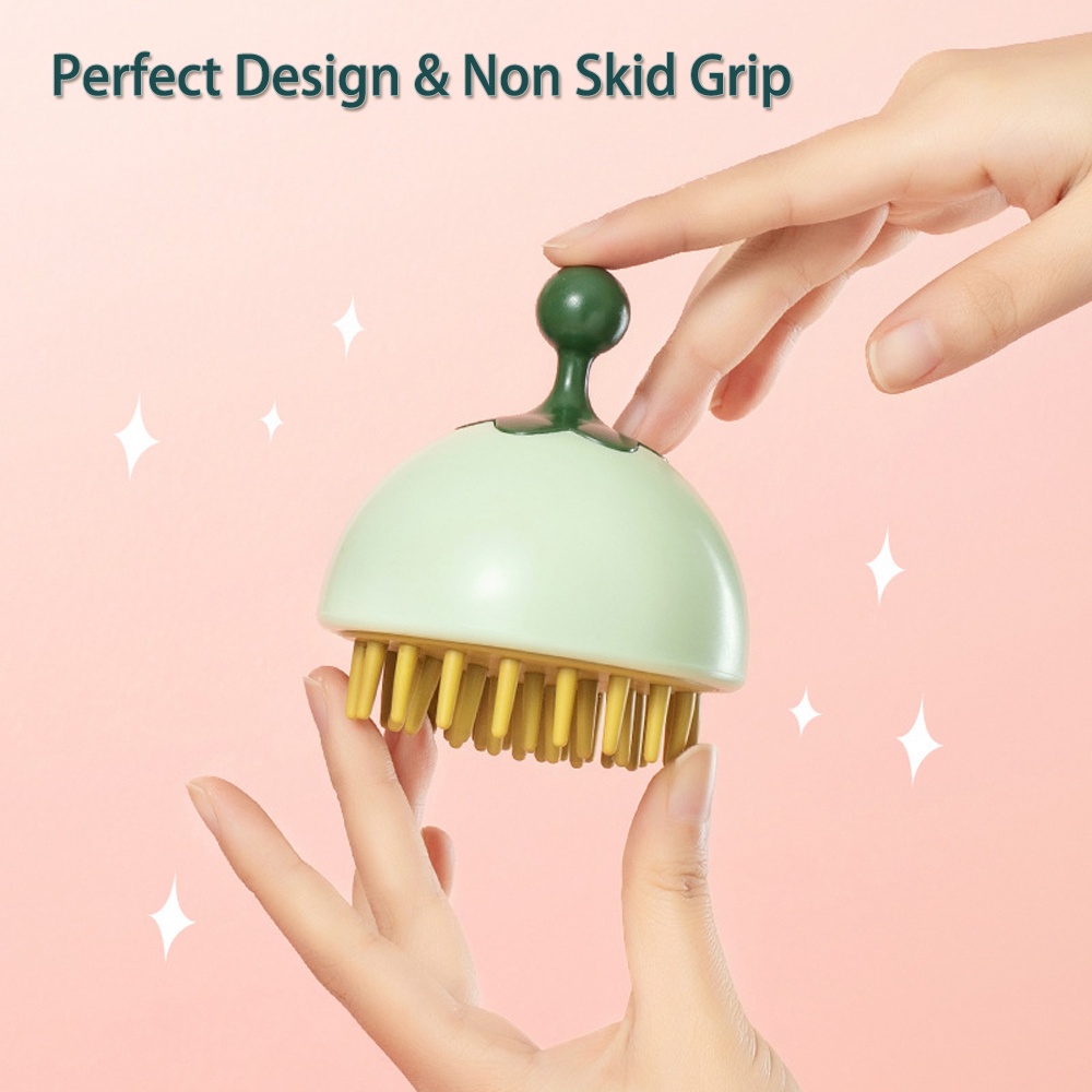 Bàn chải gội đầu TOGEWITHU bằng silicon mềm massage da đầu và chăm sóc tóc