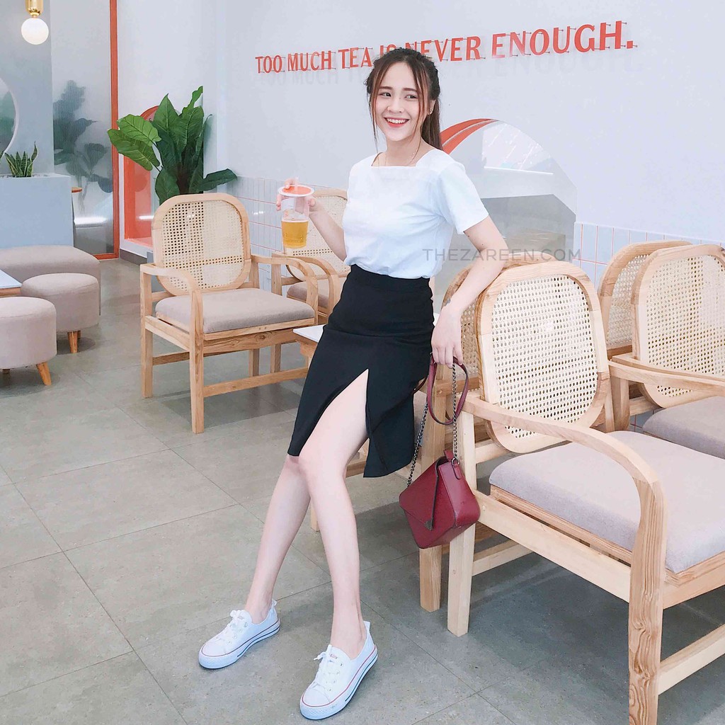 CHÂN VÁY ÔM XẺ GIỮA ĐÙI ZAREEN VAB10 | BigBuy360 - bigbuy360.vn