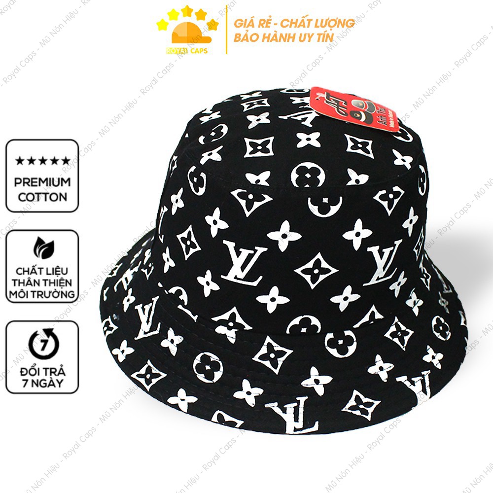 Mũ Bucket Nón Bucket Tai Bèo Nam Nữ Graffiti lv Vải Kaki louis vuitton Unisex - Royal Caps
