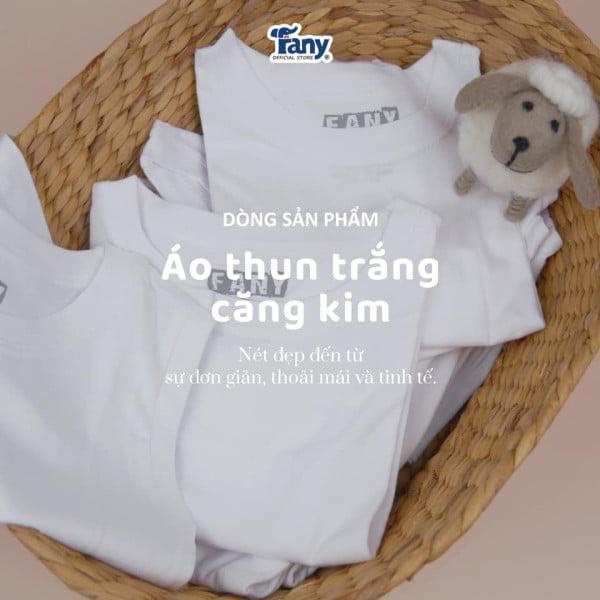 ÁO THUN COTTON TAY NGẮN TRẮNG CHO BÉ MẶC NHÀ VẢI MỊN MÁT HIỆU FANY