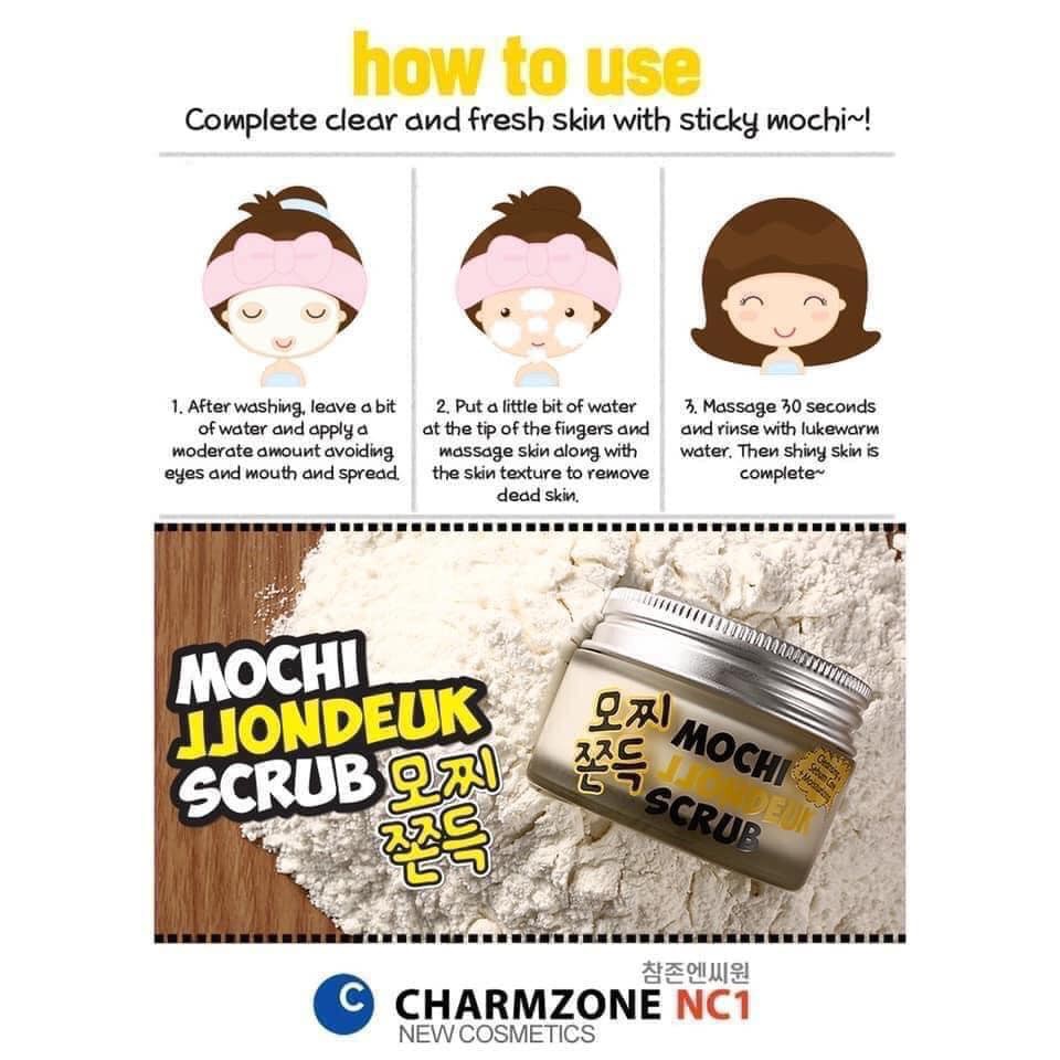 (CÓ BILL) Mặt nạ non tẩy da chết MOCHI JJONDEUK SCRUB