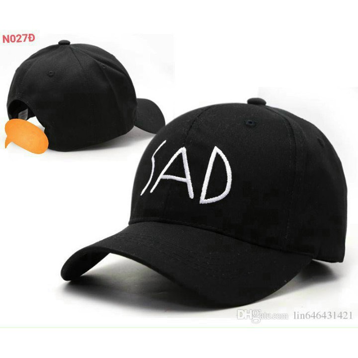 &lt;Hot&gt; Nón lưỡi trai unisex nam nữ (SAD) nhiều màu, form chuẩn, hàng đẹp