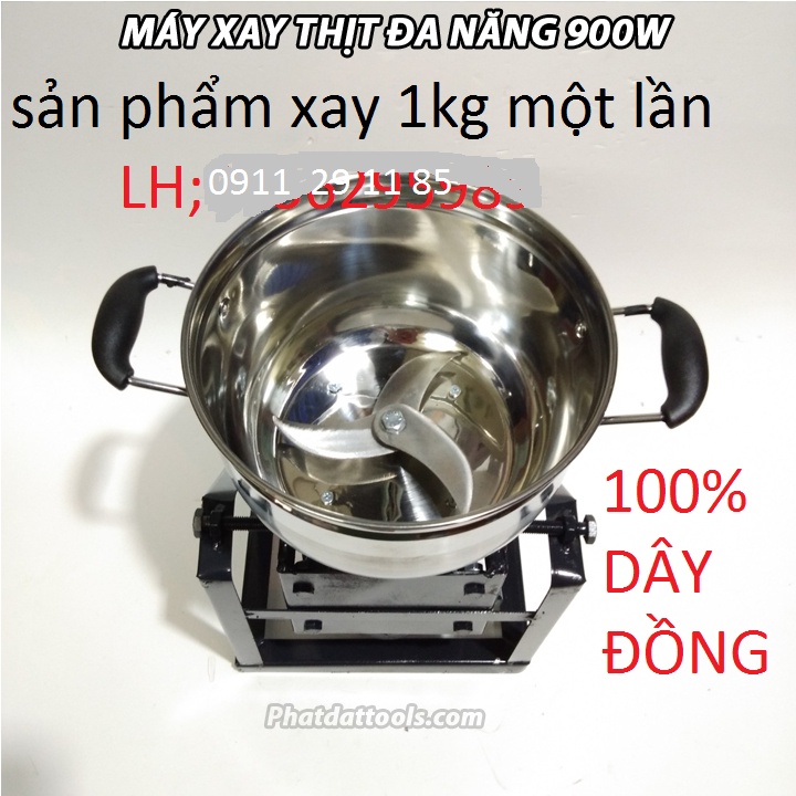 Máy xay thịt công nghiệp 750W, chuyên dụng làm giò chả gia đình Lõi đồng 100%