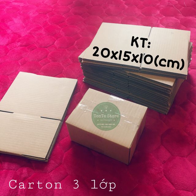Combo 20 Hộp carton 3 lớp (Kích thước 20x15x10)