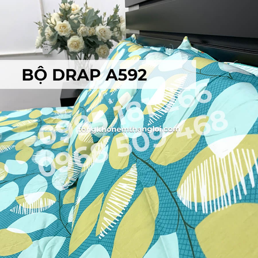 [Ảnh Thật] A592 - Bộ Drap Cotton 4 món Thắng Lợi Chính Hãng