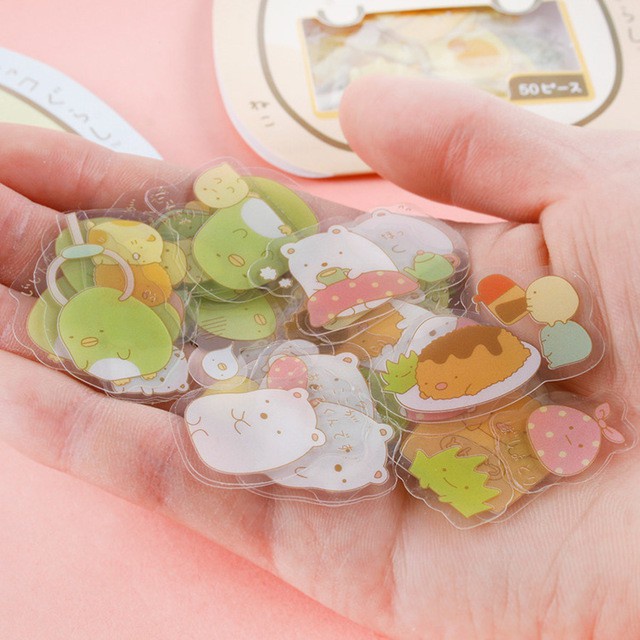 Set 50 Miếng Sticker Dán Mẫu Động Vật - Nhãn Dán Hoạt Hình Trang Trí Sổ Tay, Điện Thoại,...DIY không thấm nước