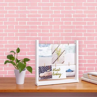 Giấy Dán Tường Giả gạch hồng Khổ 10m*45cm sẵn keo