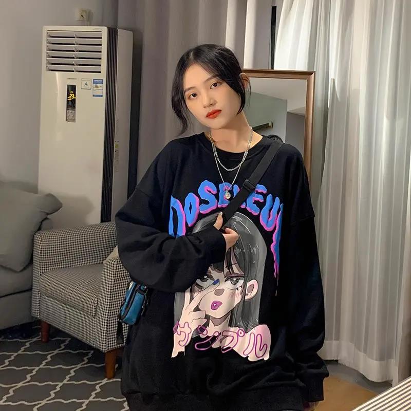 NRVP Áo Thun Nữ Dài Tay Cổ Tròn Thời Trang Hàn