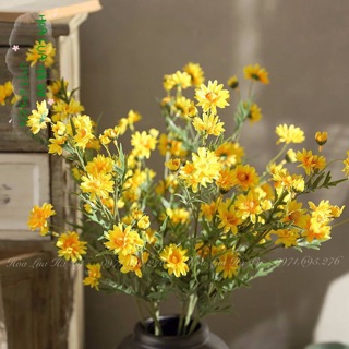 Hoa lụa | CÚC DAISY CÀNH DÀI (Ảnh thật shop chụp)