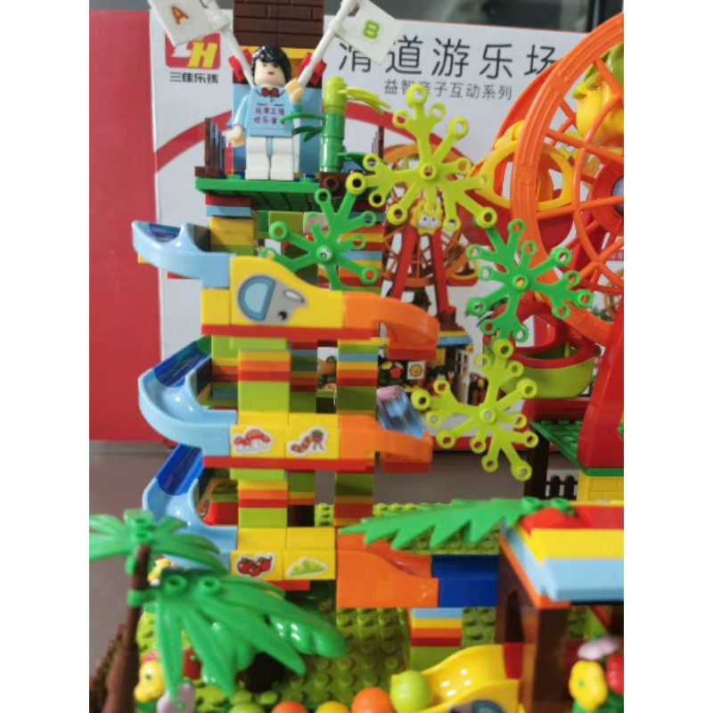 ORDER.- Bộ Lego Cầu trượt đu quay (có ảnh thật)