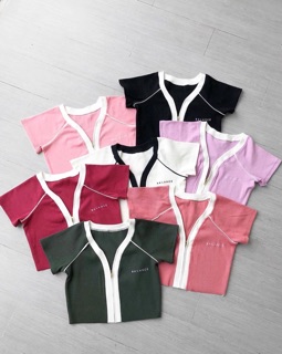 (có bán sỉ,ảnh thật,hoả tốc) 🍓ÁO_CROPTOP_BALANCE_DÂY_KÉO🍍