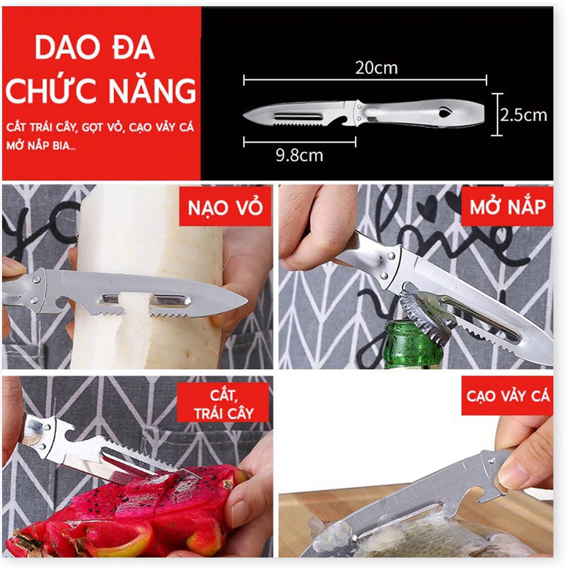 Bộ dao làm bếp 5 món 3DO inox 304 TẶNG kèm kệ gài dao cao cấp, Bảo hành 12 tháng 1 đổi 1 miên phí 3DO