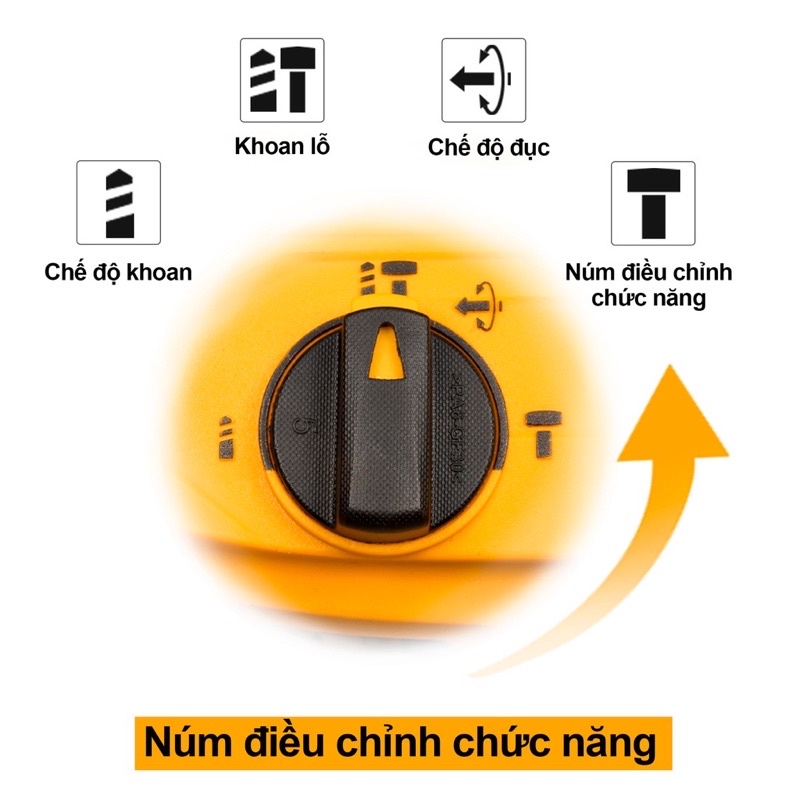 Máy khoan bê tông 3 chức năng / Máy khoan động lực INGCO 800W RGH9028-2