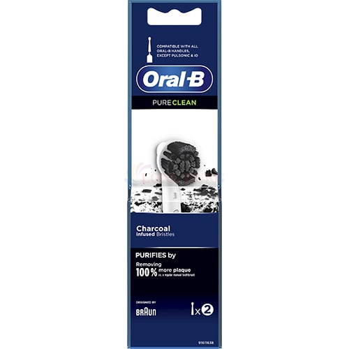 Đầu bàn chải thay thế bàn chải điện Oral-B Pure Clean/Charcoal - Hàng nhập khẩu