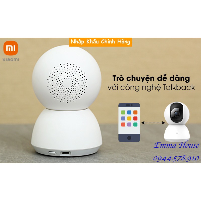 [Mã Hoàn Xu 50k] Bản Quốc Tế - Camera Xiaomi Mijia PTZ 1080p xoay 360° 2020 - Hàng Chính Hãng, BH 03 Tháng - Full box