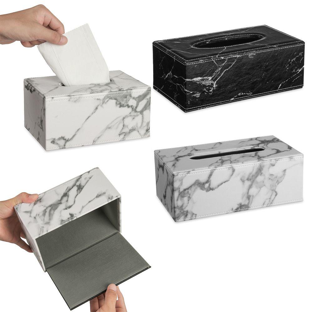 Hộp Đựng Khăn Giấy Bằng Da PU Để Bàn Trang Trí Tiện Dụng