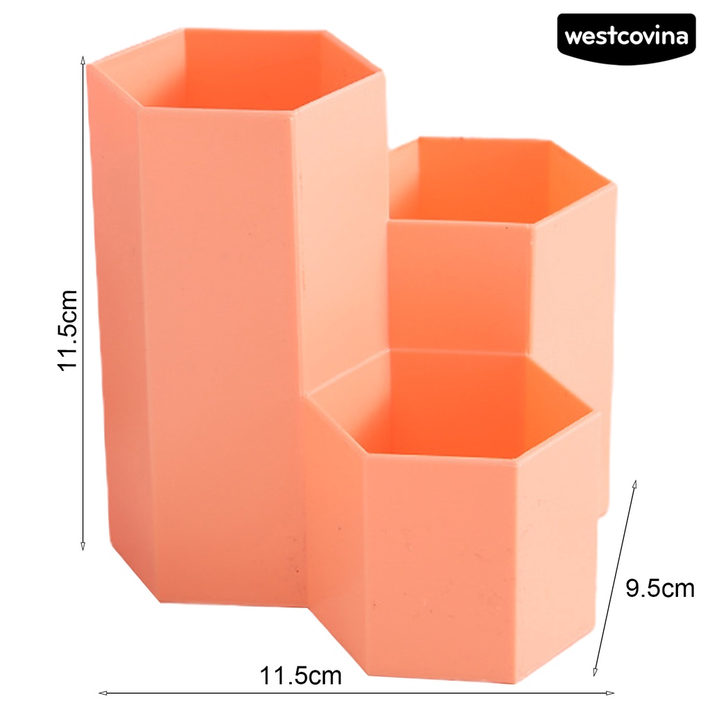 [Hot]✍Giá Đỡ Bút 3 Ngăn Hình Lục Giác Tiết Kiệm Không Gian Tiện Dụng