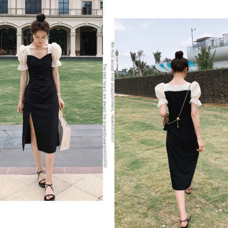 Women's Fashion Plain Dress Korean Loose Dress