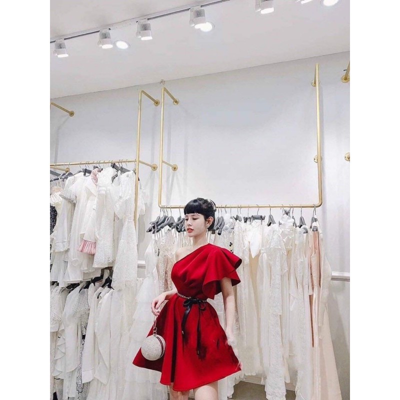 TẶNG KÈM DÂY ĐAI EO- Đầm xoè dự tiệc lệch vai cánh SANG TRỌNG - MS156V - Size M/L/XL đến 64kg | BigBuy360 - bigbuy360.vn