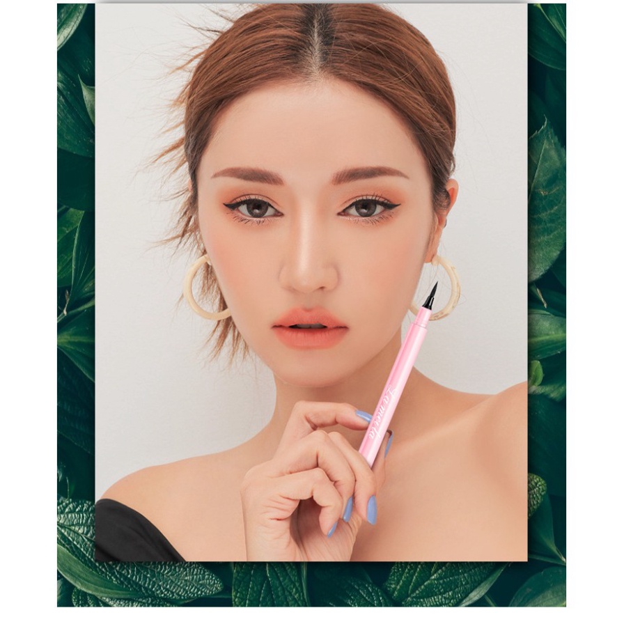 Bút kẻ mắt nước dạng lỏng nhanh khô lâu trôi chống thấm nước hồng xinh xắn SIGO