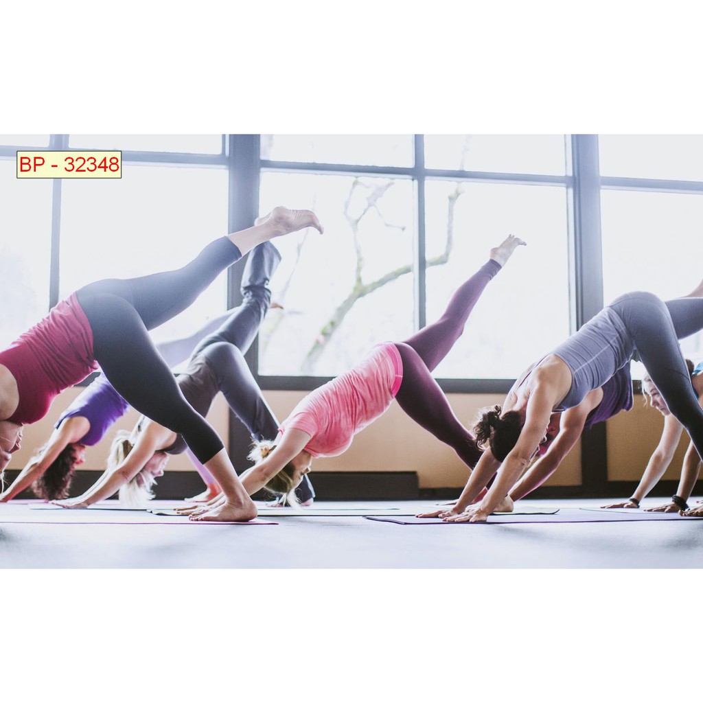 Tranh lụa 3d trang trí chủ đề Yoga Thước 1,5m x 2m YOGA 4