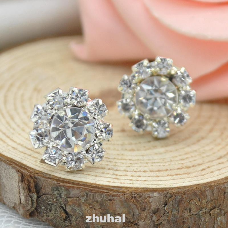 1pair Crystal Rhinestone Shining Charm Gifts Women Earring