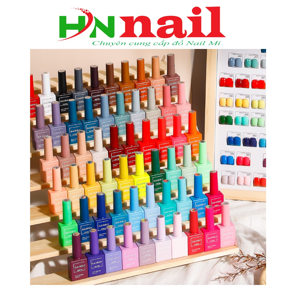 Sơn gel móng tay hơ đèn Gairriy chai 15ml chăm sóc móng làm đẹp nail mi spa thời trang nữ shop hnnail