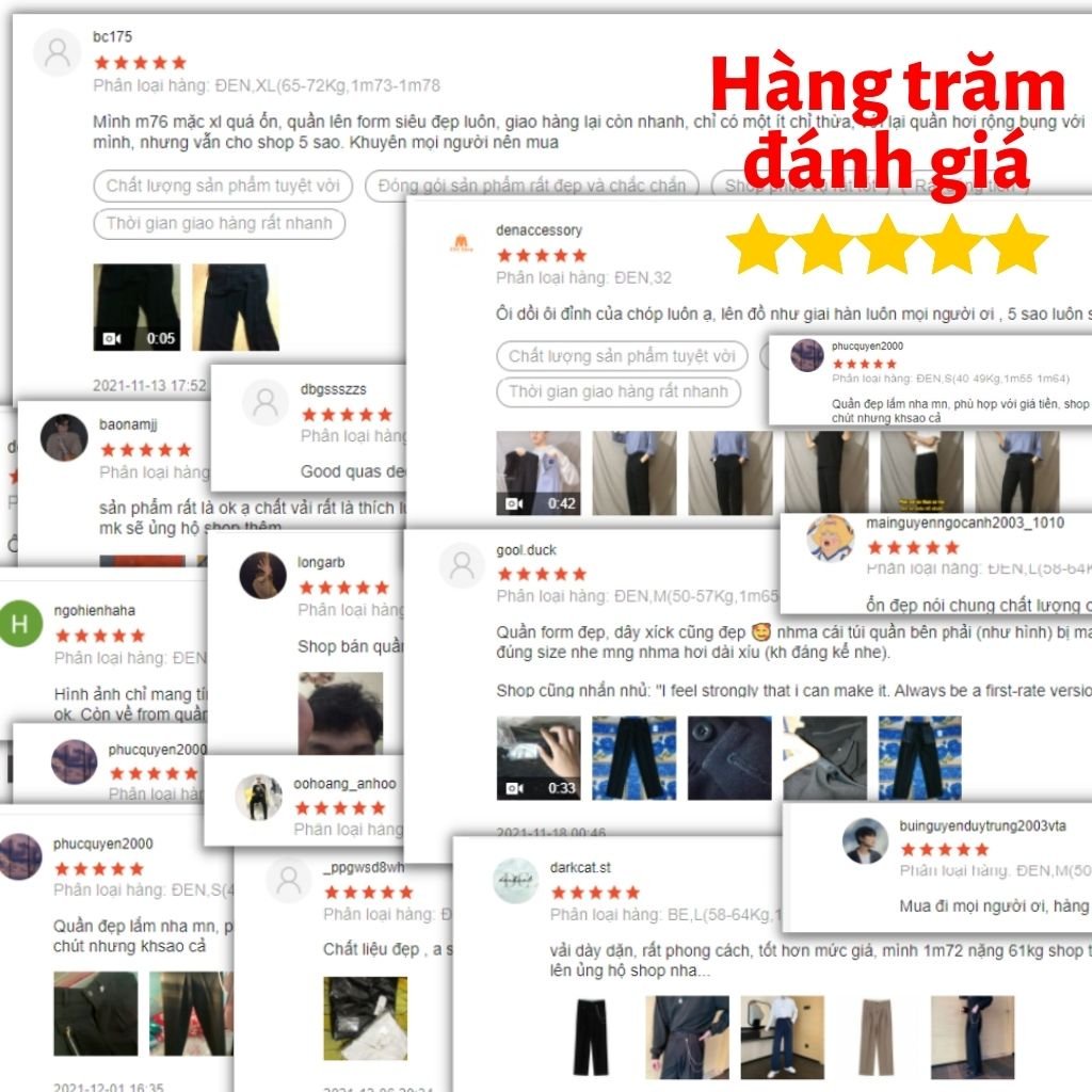 Quần tây ống rộng nam nữ vải hàn cao cấp kèm dây xích phong cách Unisex Hàn Quốc QSX001
