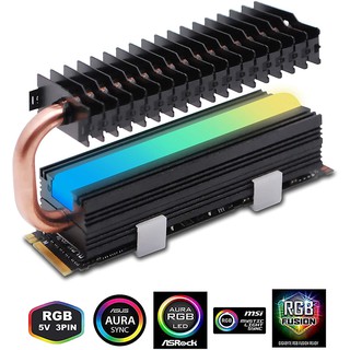 Bộ tản nhiệt ezdiy-fab m.2 5v 3-pin argb sata nvme ngff m.2 ssd 2280 m.2 ssd chất lượng cao
