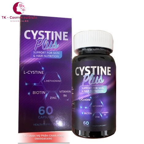 (CHÍNH HÃNG) Viên Uống Cystine Plus Giúp Đẹp Da, Giảm Mụn, Ngăn Rụng Tóc Giảm Sắc Tố Da - Hộp 60 Viên