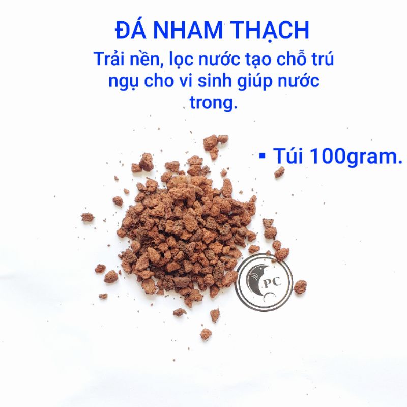 100g đá nham thạch đỏ trải nền làm vật liệu lọc hồ cá cảnh thủy sinh