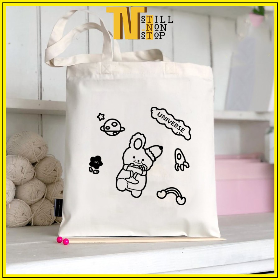 Túi tote đeo vai đeo chéo túi vải canvas giá rẻ đẹp đi học ULZZANG XUONGMAITNT N4