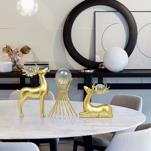 Tượng cặp hươu Windoo decor trang trí phòng siêu đẹp và sang trọng