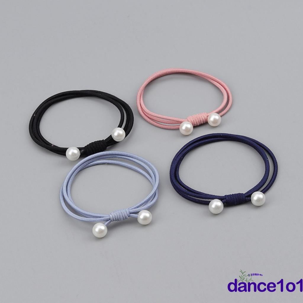 Dây buộc tóc bằng nylon co giãn siêu mềm mại màu trơn sành điệu dành cho nữ