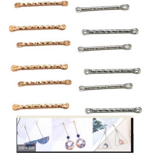 10 que nối 2 lỗ làm hoa tai khăc hoa văn