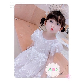 váy ren trắng cho bé