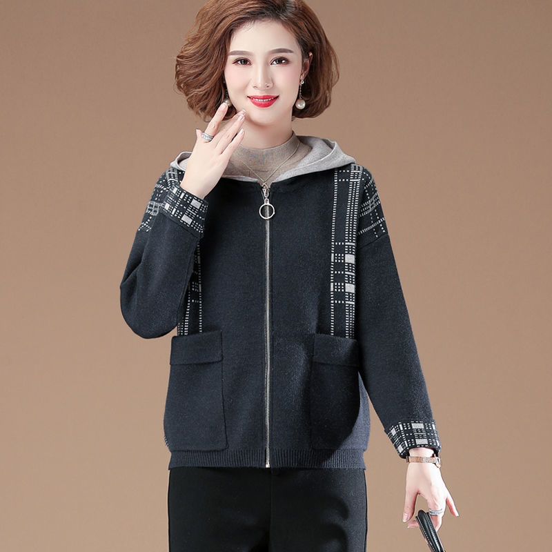 Áo Khoác Hoodie Dáng Rộng Phong Cách Hàn Quốc Thời Trang Mùa Thu 2020 Cho Phụ Nữ Trung Niên