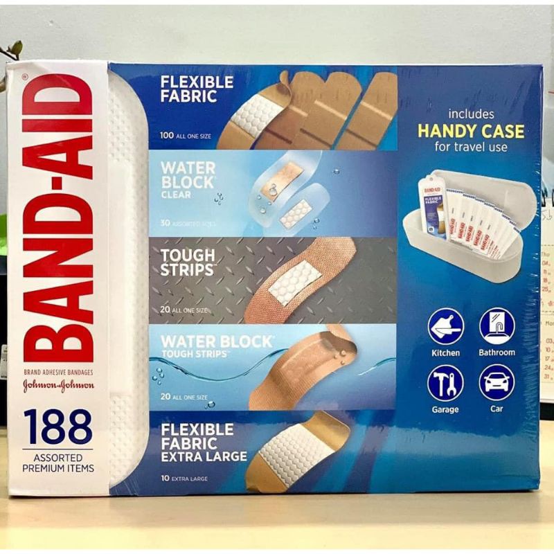 Băng cá nhân Band-Aid Brand Adhesive Bandages 188 miếng