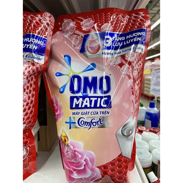 Nước giặt omo mactic comfort Hương hoa hồng túi 2,3kg